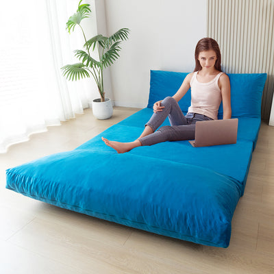 floor sofa bed#color_blue