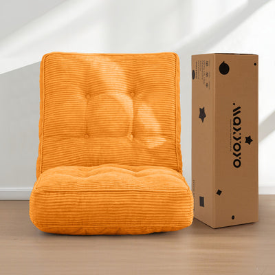 MAXYOYO Adjustable Floor Chair with Back Support, Gaming Chair Floor Meditation Chair, Orange