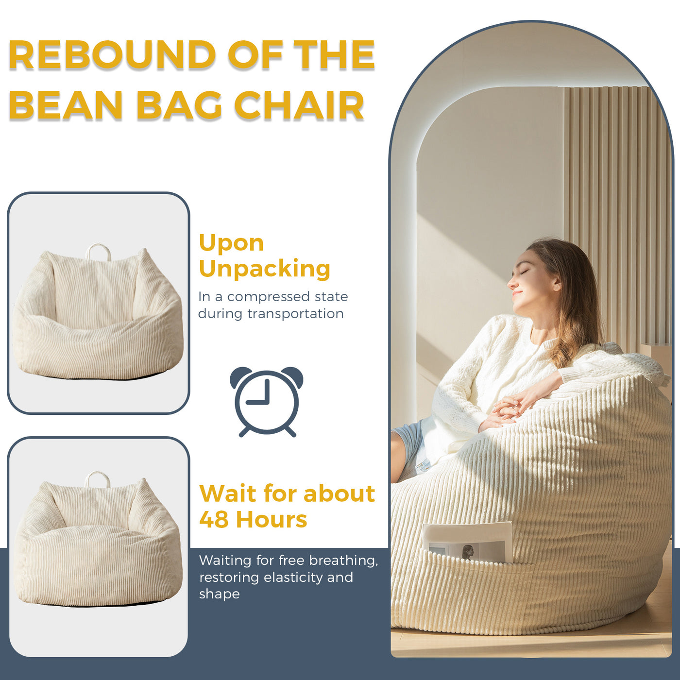 bean bag chair#color_beige