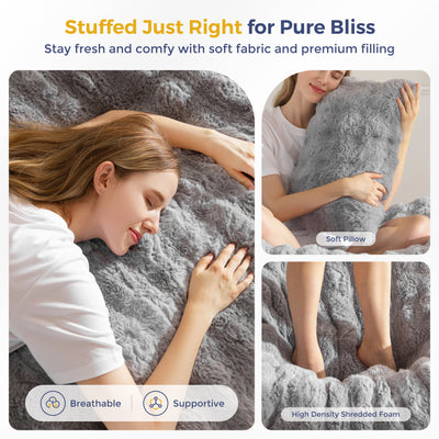 MAXYOYO Giant Bean Bag Chair with Pillow, 3 in 1 Convertible Bean Bag Chair for Adults with Removable Cover, Floor Cushion Stuffed Floor Lounger for Living Room Bedroom, Bubble