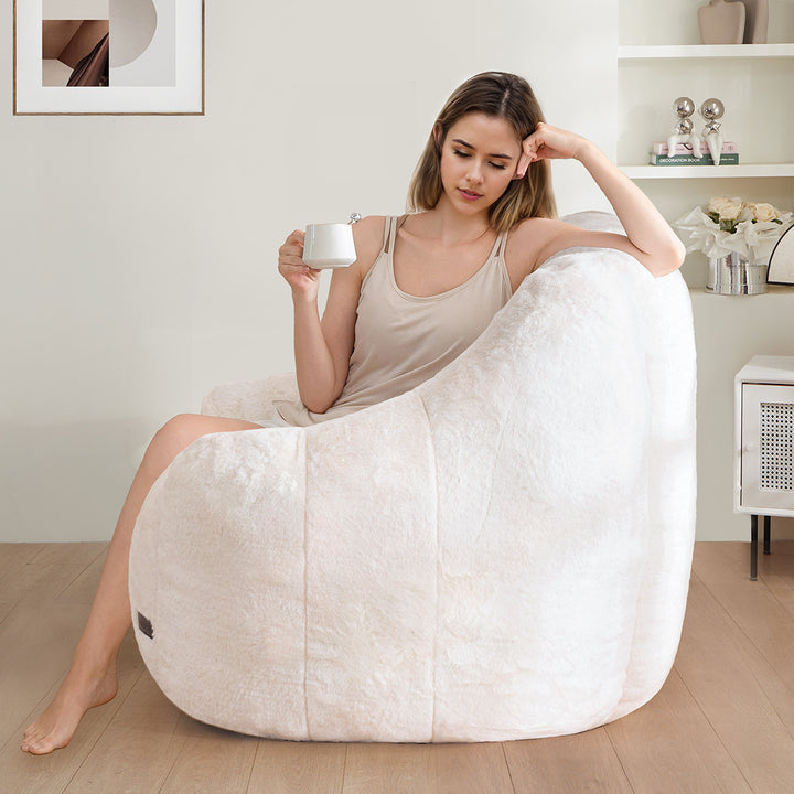 MAXYOYO Oversized Bean Bag Couch with High Backrest (Beige) – Maxyoyo