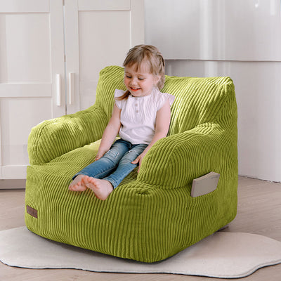 MAXYOYO Kids Bean Bag Chair, Stuffed Toddler Bean Bag Sofa with Filler Bean Bag Chair for Boys and Girls, Green