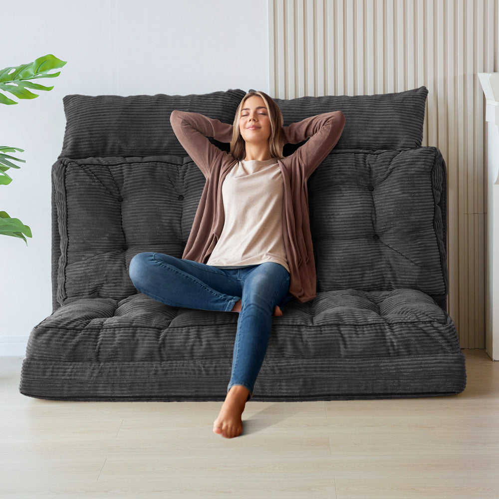MAXYOYO Bean Bag Bed Folding Sofa Bed Floor Mattress For Adults