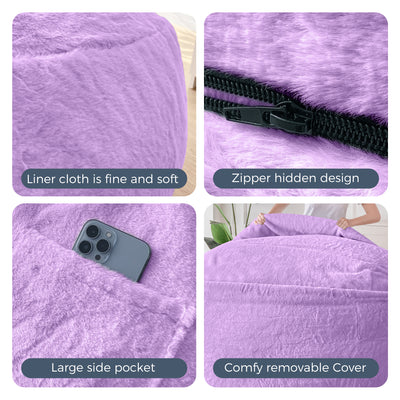 bean bag bed#color_purple