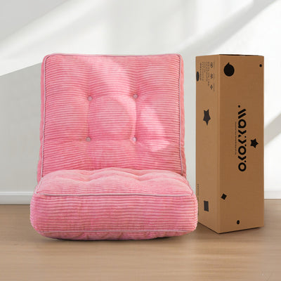 MAXYOYO Adjustable Floor Chair with Back Support, Gaming Chair Floor Meditation Chair, Pink