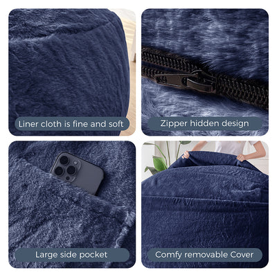 bean bag bed#color_blue