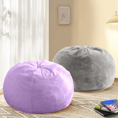 MAXYOYO 2-in-1 Kids Bean Bag with Floor Pillow Inside (Grey)