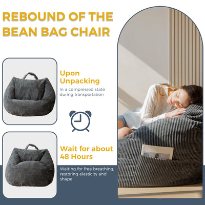 bean bag chair#color_dark-grey