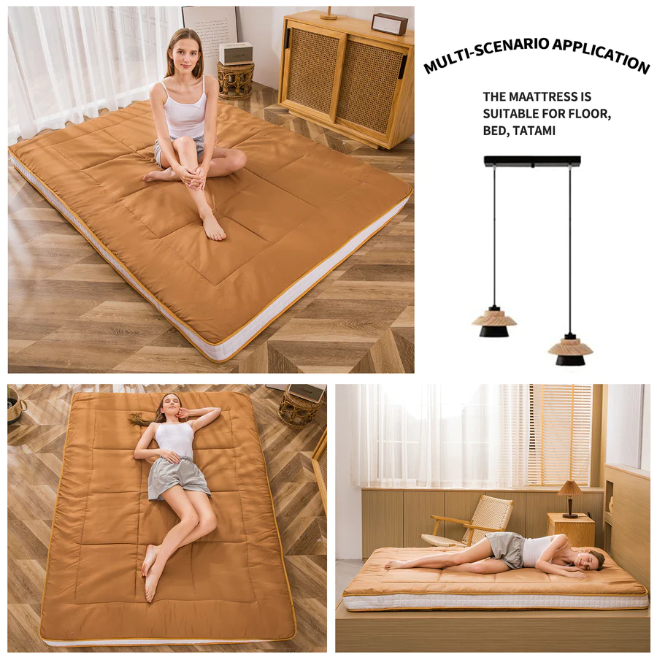 futon mattress#color_light-brown