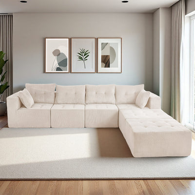 U Shaped Modular Sofa #color_beige