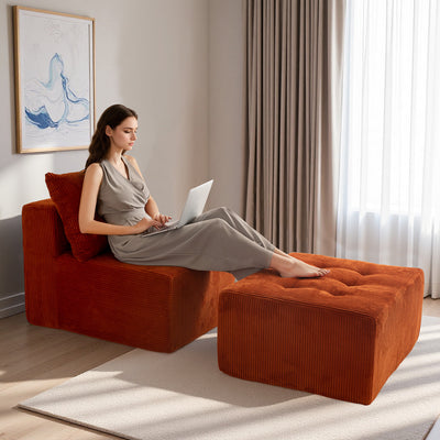 Modular Sectional Chaise Lounge #color_orange