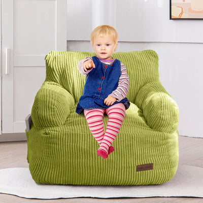 MAXYOYO Kids Bean Bag Chair, Stuffed Toddler Bean Bag Sofa with Filler Bean Bag Chair for Boys and Girls, Green