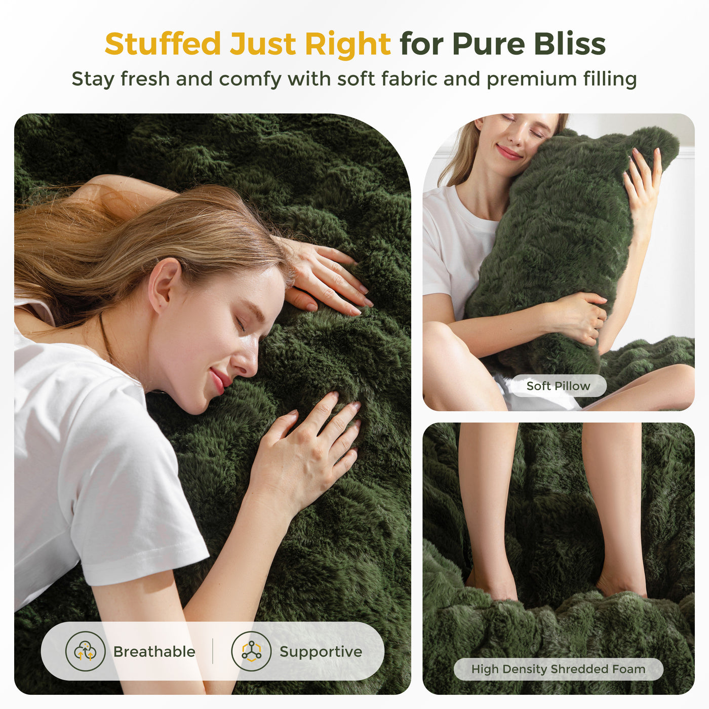 MAXYOYO Giant Bean Bag Chair with Pillow, 3 in 1 Convertible Bean Bag Chair for Adults with Removable Cover, Floor Cushion Stuffed Floor Lounger for Living Room Bedroom, Bubble