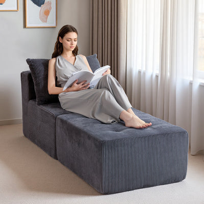 Modular Sectional Chaise Lounge #color_grey