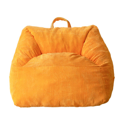 MAXYOYO Bean Bag Chair, Floor Sofa with Handle, Teens Living Room Accent Sofa Chair with Pocket for Gaming Reading Relaxing (Orange)