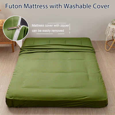 MAXYOYO 6" Extra Thick Floor Futon Mattress, Green