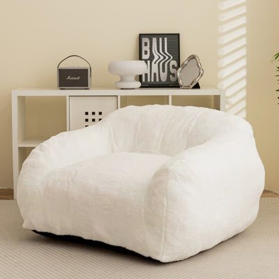 MAXYOYO Giant Bean Bag Chair, Comfy Sofa Chair with Armrests for Gaming, Reading, Beige