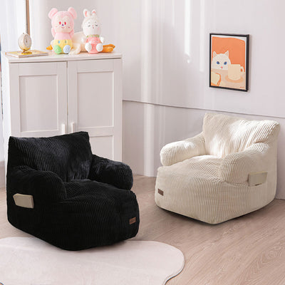 MAXYOYO Kids Bean Bag Chair, Stuffed Toddler Bean Bag Sofa with Filler Bean Bag Chair for Boys and Girls, Black