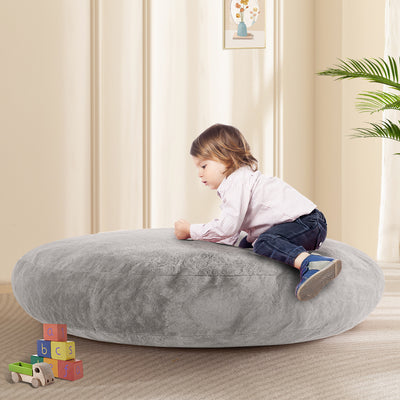 MAXYOYO 2-in-1 Kids Bean Bag with Floor Pillow Inside (Grey)