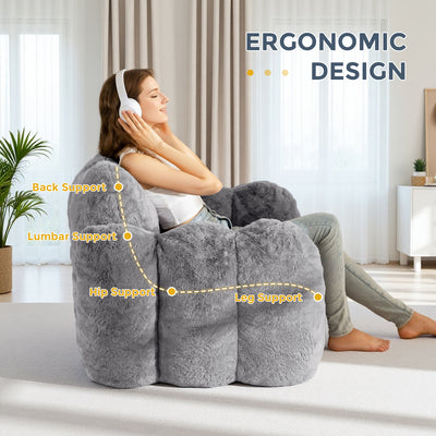 MAXYOYO Cloud Bean Bag Chair – Soft Floor Sofa for Adults, Single Floor Couch