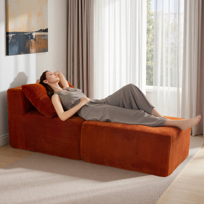 Modular Sectional Chaise Lounge #color_orange