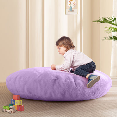 MAXYOYO 2-in-1 Kids Bean Bag Chair, Convertible Kids Bean Bag Bed, Floor Pillow (Purple)