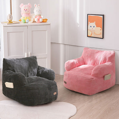 MAXYOYO Kids Bean Bag Chair, Stuffed Toddler Bean Bag Sofa with Filler Bean Bag Chair for Boys and Girls, Pink