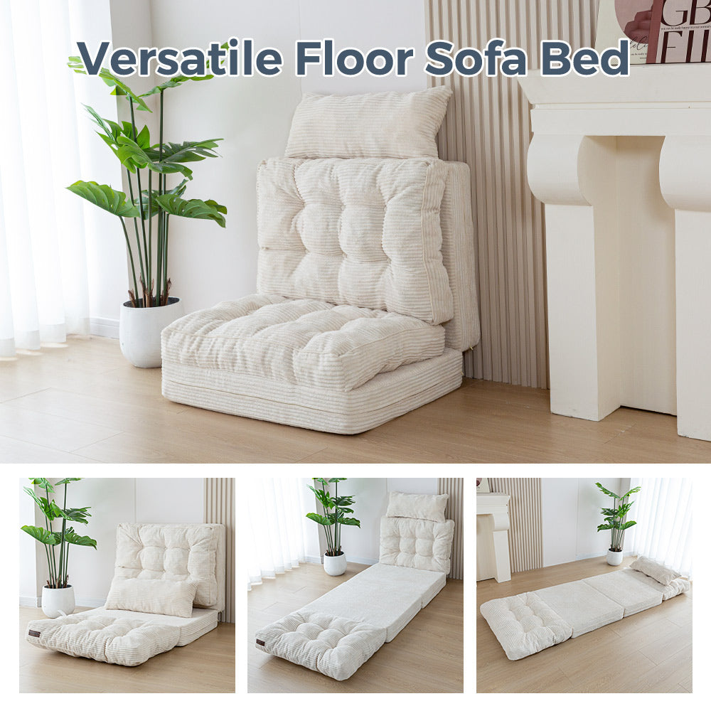 MAXYOYO Floor Couch Bed with Pillow, Beige – Maxyoyo