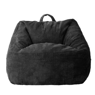MAXYOYO Bean Bag Chair, Floor Sofa with Handle, Teens Living Room Accent Sofa Chair with Pocket for Gaming Reading Relaxing (Black)
