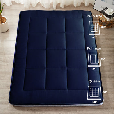 SereneComfort Premium FeatherTouch 6" Futon Mattress, Navy