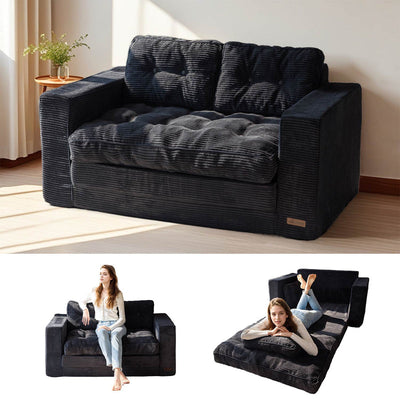MAXYOYO Convertible Sofa Bed - Folding Out Floor Couch with Pillows