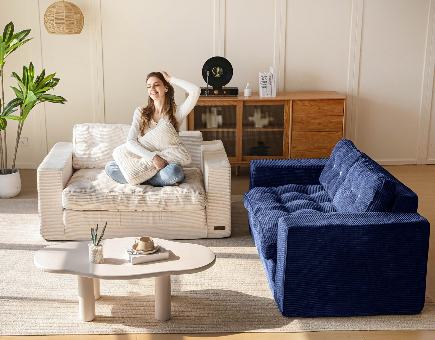 MAXYOYO Convertible Sofa Bed, Pull Out Loveseat Sleeper Sofa, 2 in 1 F ...