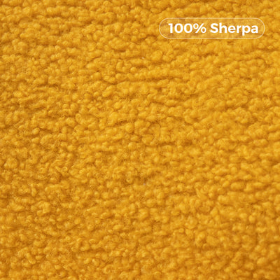 MAXYOYO Kids Bean Bag Chair, Sherpa Bean Bag Couch with Decorative Edges for children's room (Lemon Yellow)