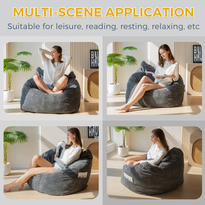 bean bag chair#color_dark-grey