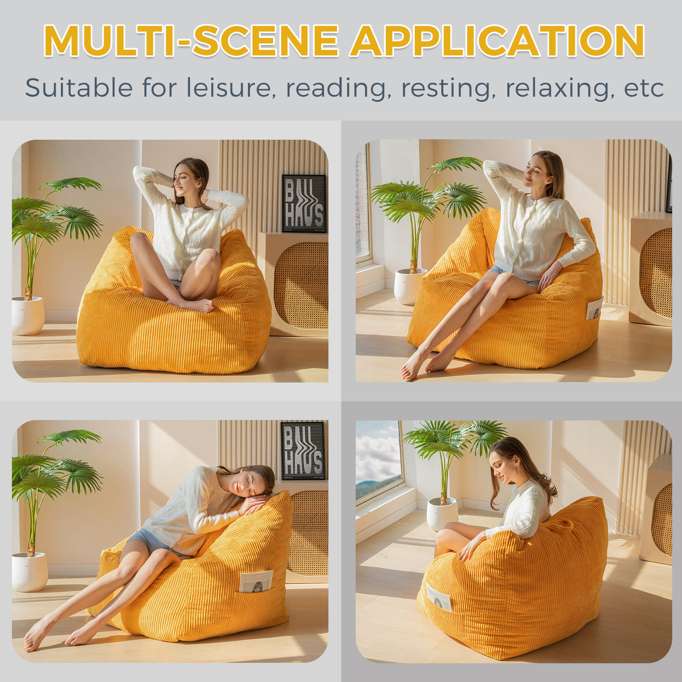 bean bag chair#color_orange