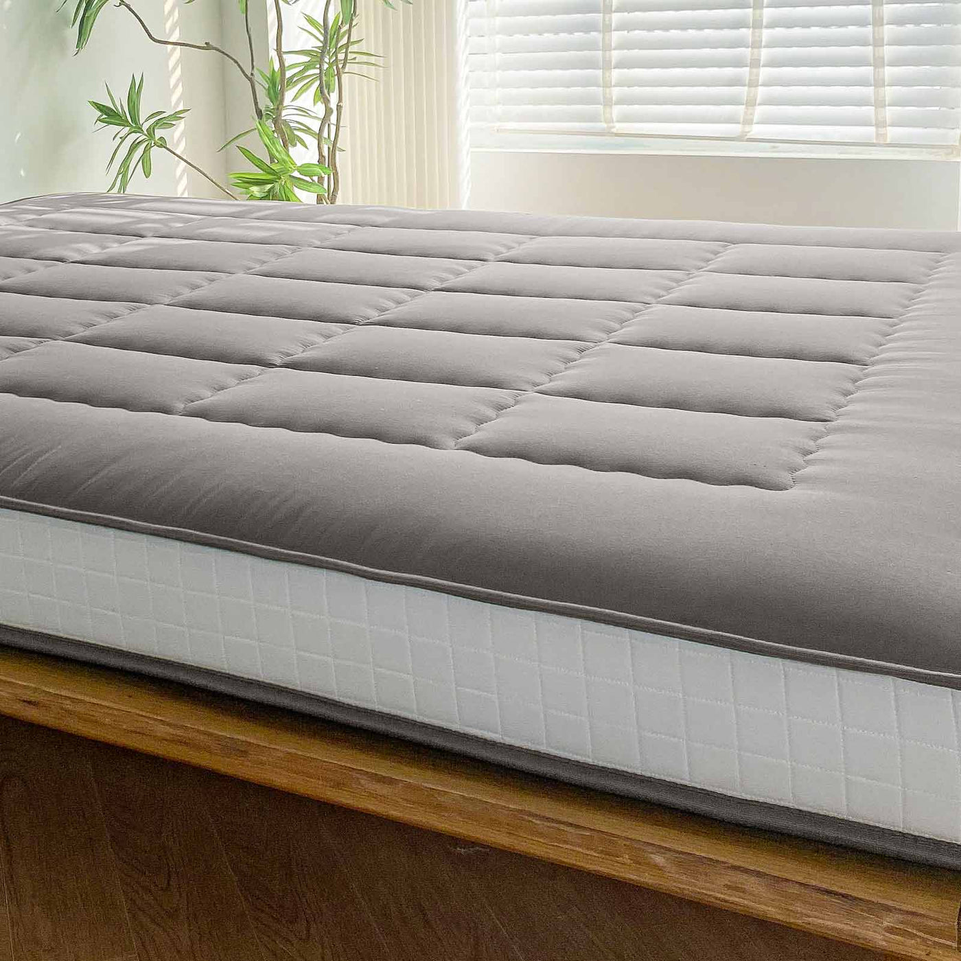 MAXYOYO 6" Extra Thick Japanese Futon Mattress with Rectangle Quilting, Stylish Floor Bed For Family, Dark Grey