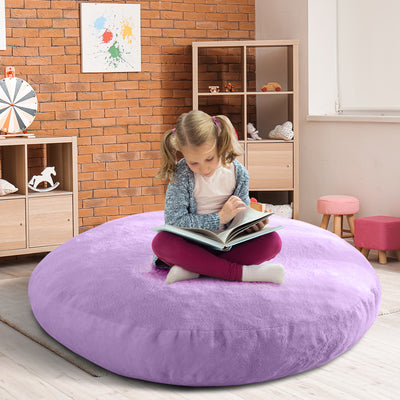 MAXYOYO 2-in-1 Kids Bean Bag Chair, Convertible Kids Bean Bag Bed, Floor Pillow (Purple)