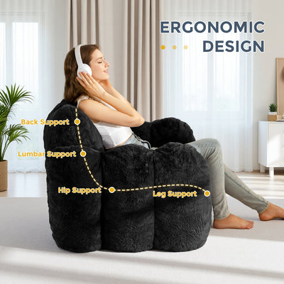 MAXYOYO Cloud Bean Bag Chair – Soft Floor Sofa for Adults, Single Floor Couch