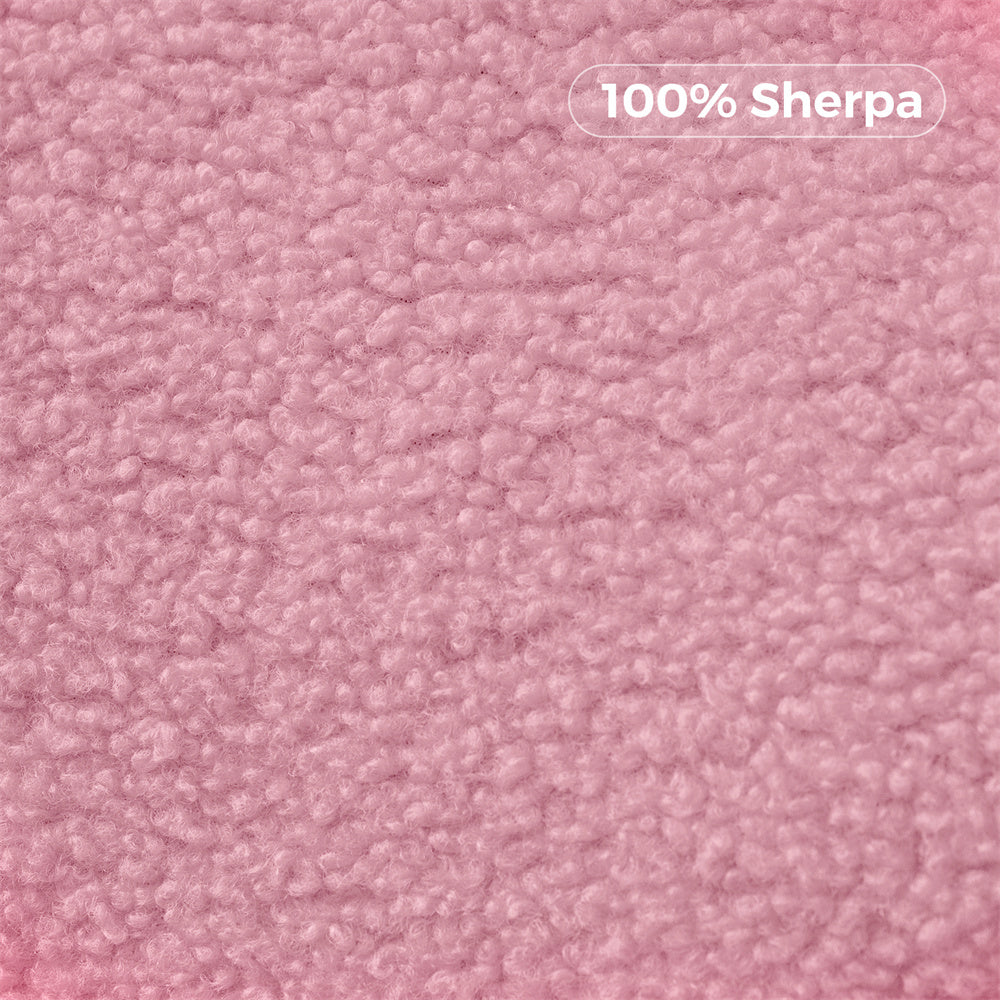 MAXYOYO Kids Bean Bag Chair, Sherpa Bean Bag Couch with Decorative Edges for children's room (Light Pink)