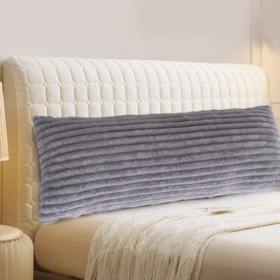 MAXYOYO Body Pillow, Ultra Striped Faux Fur Full Large Body Pillows Insert for Adults (20x54 inch, Grey)