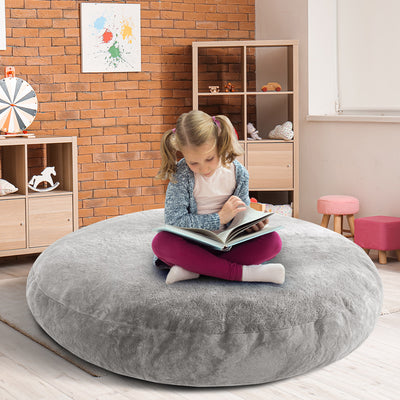 MAXYOYO 2-in-1 Kids Bean Bag with Floor Pillow Inside (Grey)