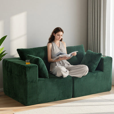 Modular Sectional Sofa Couch #color_green