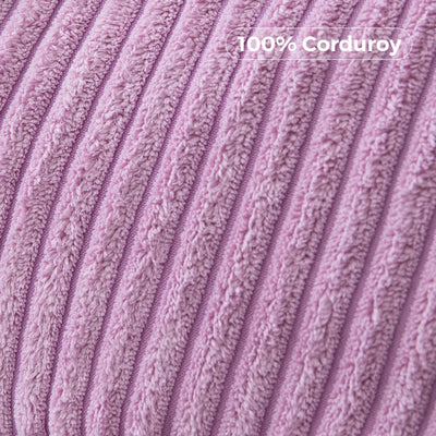 MAXYOYO Kids Bean Bag Chair, Corduroy Bean Bag Couch with Armrests for Children's Room (Purple)