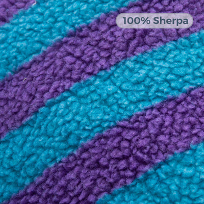 MAXYOYO Kids Bean Bag Chair, Sherpa Bean Bag Couch with Decorative Edges for children's room (Stripe Blue)