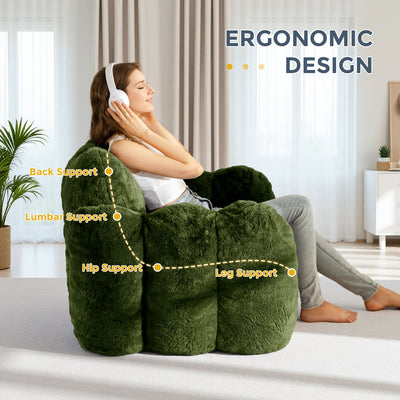 MAXYOYO Cloud Bean Bag Chair – Soft Floor Sofa for Adults, Single Floor Couch