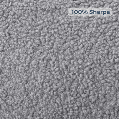 MAXYOYO Kids Bean Bag Chair, Sherpa Bean Bag Couch with Decorative Edges for children's room (Grey)