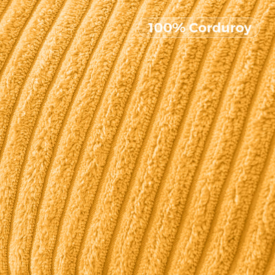 MAXYOYO Kids Bean Bag Chair, Corduroy Bean Bag Couch with Armrests for Children's Room (Yellow)