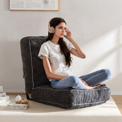 MAXYOYO Adjustable Floor Chair - Multi-Functional Chair for Gaming & Meditation, Dark Grey