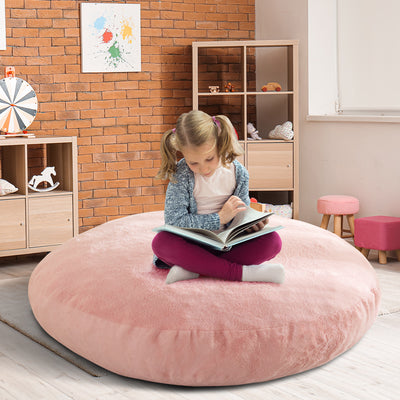MAXYOYO 2-in-1 Kids Bean Bag Chair, Convertible Kids Bean Bag into Floor Bed (Pink)