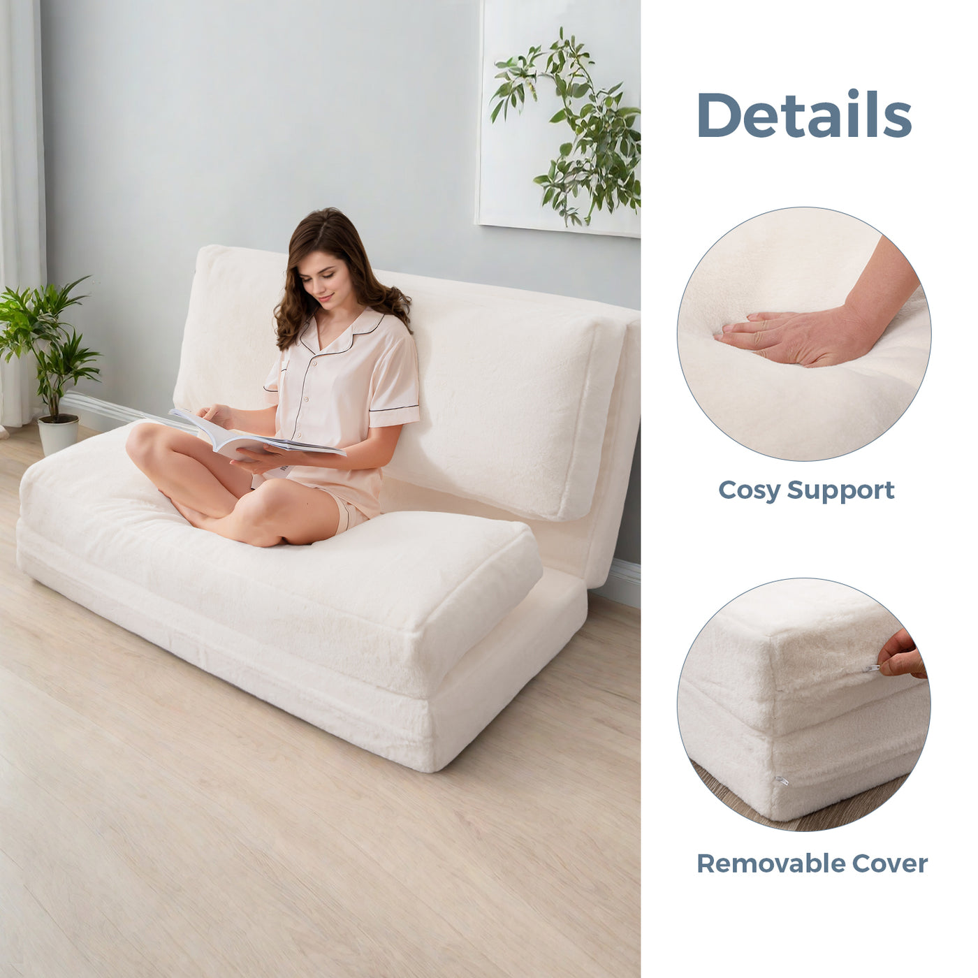 floor sofa bed#color_cream-white